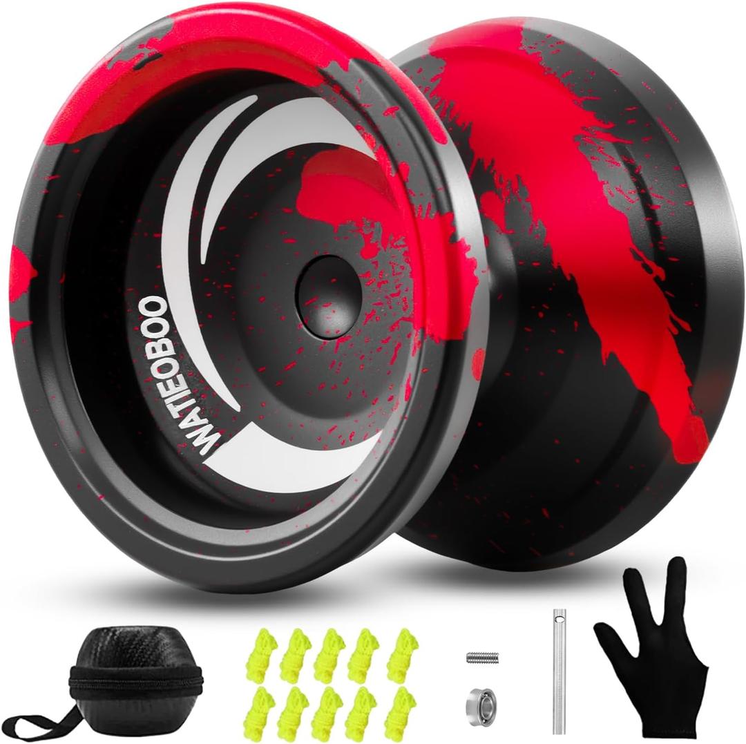 WATIEOBOO R8 Upgraded Metal yo-yo, Suitable for Finger Spin yoyo, Professional yoyo Trick Performance, Beginner Practice, and All yo yo Enthusiasts