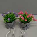 2 Packs Cute Fake Plants, Kawaii Artificial Potted Plants for Table Desk Home Bedroom Bathroom Office Shelf Office Wall Room Farmhouse Decor Artificial Plants B3 (Yin-pan-b3)