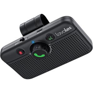 Bluetooth 5.3 Speaker, Handsfree Bluetooth Speaker Kit, Support Siri & Google Voice Assistant, Car Phone Speakerphone with Visor Clip