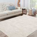 RUGSREAL Washable Rug 10x13 for Living Room Modern Abstract Area Rug Non-Slip Large Contemporary Bedroom Rug Stain Resistant Aesthetic Accent Floor Carpet Foldable Solid Rug for Home Office, Beige