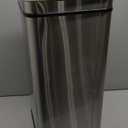 iTouchless Glide 13 Gallon Sensor Garbage Can with Wheels and Odor Control System, Stainless Steel, Automatic Kitchen Bin and Office Trash Bin (Powered by Battery or Optional AC Adapter)