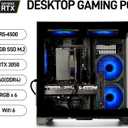 Gaming Desktop PC – Ryzen 5 4500, GeForce RTX 3050, 16GB DDR4 RAM, 512GB NVMe SSD, WiFi 6 – Desktop for Gaming, Streaming, School, Home Office & Everyday Use