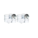 Aroparc White Candle Tins 4oz, 12 Piece Bulk Candle Containers for Candle Making Supplies - White WITH ROSE CANDLES INSIDE