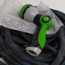 Garden Hose 50FT, NON-EXPANDABLE Heavy-Duty Flexible & Lightweight Water Hose with 10-Function Nozzle, No-Kink, Leak-Proof, Solid Fittings for Car, RV Marine Camper, Outdoor, Yard, Lawn (Black Blue)