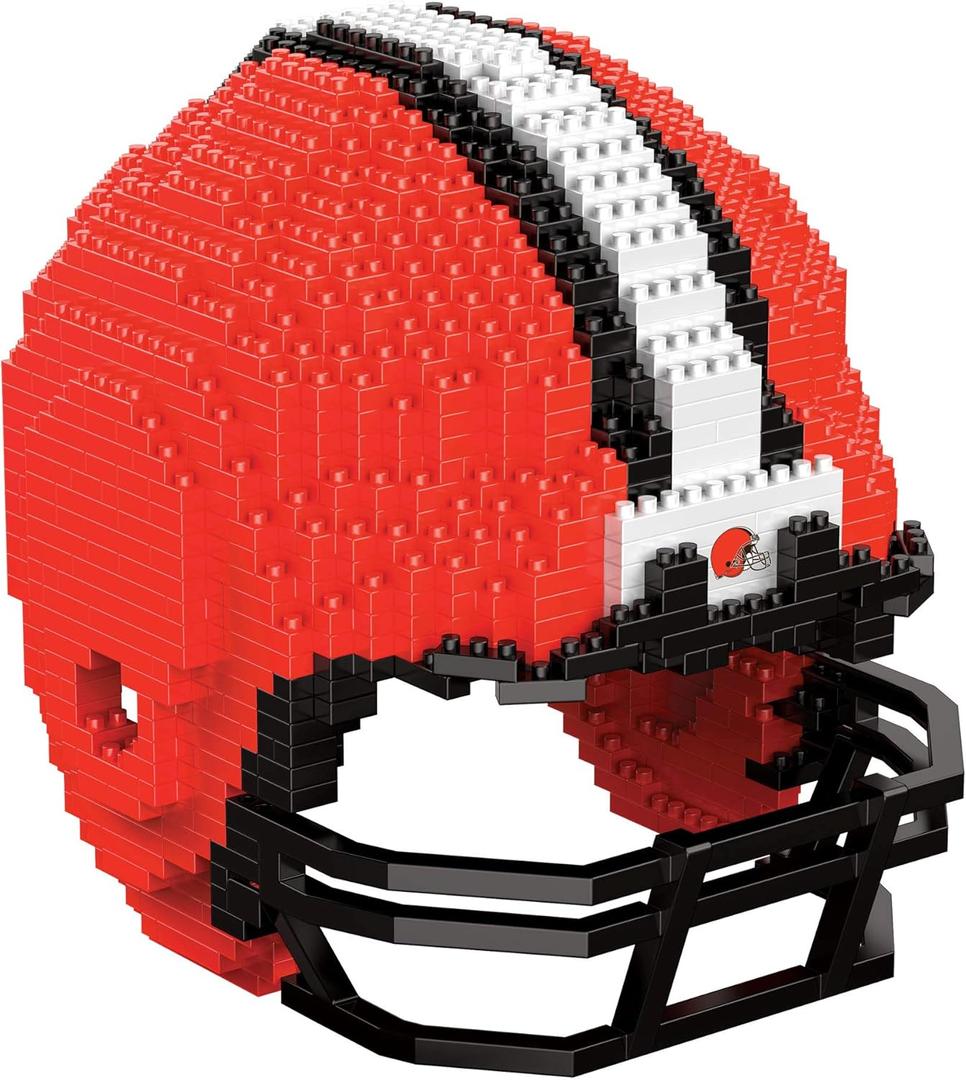 FOCO NFL Unisex-Adult NFL 3D BRXLZ Puzzle Replica Helmet Set (One Size, Brown)