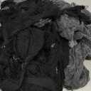 Geyoga Grim Reaper Costume Scary Hooded Cape Witch Costume Hooded Cape for Adult Women Man Cosplay Props (Small, Black)