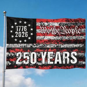 250 Anniversary USA Flag, Us 250 Flag Double Sided 3-Ply Patriotic Flag, We The People 1776-2026 Patriotic Yard Flags for 4th of July, 3x5 Ft