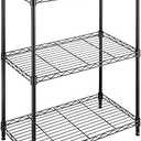 Whitmor 3-Wire Shelving Unit, Metal Storage Shelves, Easy Assembly Home Organizer for Pantry, Kitchen, Garage, Plant