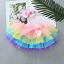 BGFKS Baby Girls Soft Fluffy Tutu Skirt with Diaper Cover,Toddler Girl Tutu Skirt Sets with Flower Headband