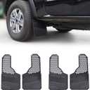 Heavy Duty Mud Flaps All Weather Resistant Splash Guards Compatible with Universal Trucks SUVs Vans Off-Road and Daily Use (Black,Front&Rear,4PCS)