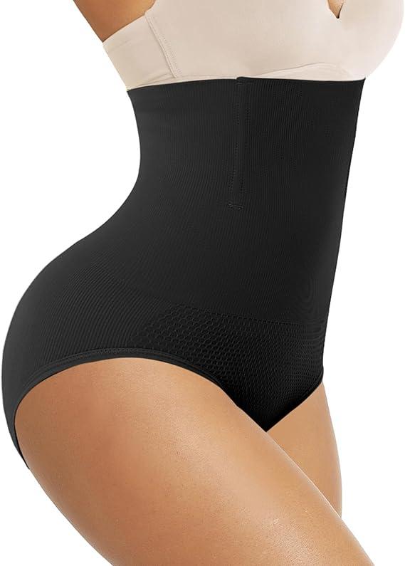 Werena Tummy Control Shapewear Underwear for Women High Waisted Body Shaper Panties Shaping Briefs (XX-Large, #01 Black(smooth Fabric))