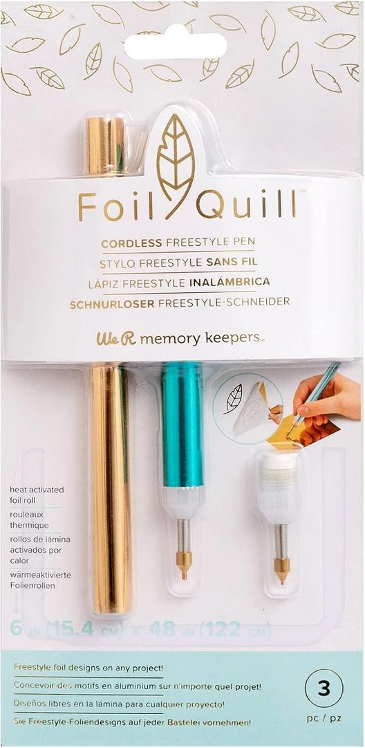 We R Memory Keepers Foil Quill Cordless Freestyle Pen-3 Pieces (Pink)