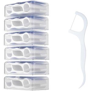 2 x FRESHLIX Dental Floss Picks 300 Count Tooth Picks Flossers Gen 3 Toothpicks Sticks to Remove Plaque & Protect Gingivae for Adults & Kids Teeth Cleaning