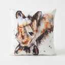 Donkey Watercolor Graphic Throw Pillow Cover - Decorative Accent Pillowcase for Living Room, Bedroom & Couch (18x18 Inches)
