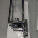 BesLowe Outdoor Wall Mount Light Fixture, Exterior Wall Lantern Waterproof, Black Outside Porch Sconce Lighting with Matte Black Finish & Glass Shade for House Garage Doorway Patio, E26 Socket (12.8", 1-Pack)