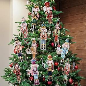 12 Pcs Christmas Tree Picks 10 Inch Nutcracker Christmas Decorations Xmas Tree Topper Nutcracker Picks Ornaments Set for Home Office Holiday Vase Decor Party Supplies