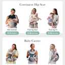 Baby Carrier, MOMTORY Safety-Certified 6-in-1 Baby Carrier with Hip Seat, Plus Size Friendly, Detachable Baby Holder Carrier Newborn to Toddler, Soft Ergonomic Toddler Support Carrier for 7-50lbs