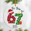 2025 The Year of Six Seven Christmas Ornaments | Funny 67 Meme Ornament | Gen Alpha Humor Ornament | 67 Gifts & Stocking Stuffer for Teen, Friends, Coworkers