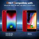 TAURI for iPhone SE Case, [Not-Yellowing] with 2X Tempered Glass Screen Protectors, [Military Grade Drop Protection] Slim Phone Case for iPhone SE, Red