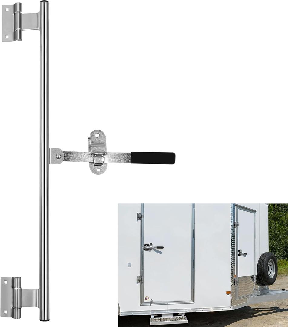 JY PERFORMANCE 36'' Trailer Swing Door Hinged Cam Bar Lock Assembly Side Door Enclosed Trailer