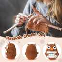 Crochet Owl Positive Support Gift for Husband I Love You Presents for Him Men Anniversary Valentine Day Birthday Funny Desk Companion Stress Anxiety Relief Encouragement