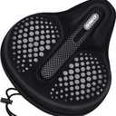 DAWAY Comfortable Bike Seat Cover - Silicone Gel & Memory Foam Padded Bike Seat Cushion for Men Women - Soft Bicycle Saddle Cover for Peloton, Stationary Exercise, Mountain Road Bikes - XL/Large/Small