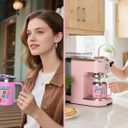 Jesus Touched My Water Mug with Lid - Jesus Gifts for Women - 14oz Pink Christian Coffee Mugs for Women Insulated Stainless Steel