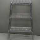 Acrylic Step Ladder, 3 Step Folding Transparent Step Stool for Adults, Decorative Modern Foot Stool, Display Storage Shelf Flower Rack, Photography Props