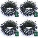 Lomotech Battery Operated Christmas Lights - 4 Pack Total 66ft  Battery String Lights 8 Modes Waterproof with Timer for Home, Garden, Party, Holiday, Christmas Tree Decoration (White)