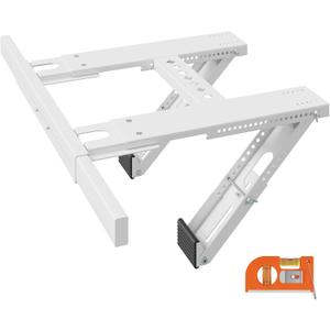 Window Air Conditioner Support Bracket No Drilling, No Tools, Window AC Bracket, Adjustable Wall Mount, Quick Install, Up to 220lbs, Fit Single & Double-Hung Windows