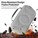 CloudValley Large Storage Carrying Case for Nintendo Switch 2, Portable Hard Shell Carrying EVA Travel Game Bag with 10 Game Cartridges for Console, Joy-Con, Games, Accessories, Gray