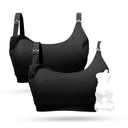 Momcozy Pumping Bra Hands Free 2 Pack Comfortable All Day Wear Pumping and Nursing Bra in One Holding Breast Pump for Spectra, Lansinoh, Medela (Medium)