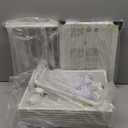 6-Tier Utility Cart with 6 Drawers, Rolling Utility Cart with 2 Lockable Caster Wheels, Multipurpose Mobile Rolling Drawer Cart for Office Bathroom Kitchen, Ivory White