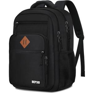 Travel Backpack for Men women, School Backpack for Boys Teens, Anti Theft Laptop backpack with Reinforced Straps for College High Middle School Work Business Book Bag, Black
