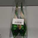 11.8" Green Christmas Icicle Ornament Balls Shatterproof Final Drop Ornaments for Tree Decorations Christmas Teardrop Ornaments 4 Set Glitter Swirl Drop Hanging Ornament for Xmas Holiday Party