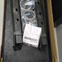 ELAFROS Heavy Duty Plastic Utility Cart 34 x 17 Inch - Work Cart Tub Storage W/Deep Shelves and Full Swivel Wheels Safely Holds up to 550 lbs - 2 Tier Service Cart for Warehouse,Garage, Cleaning (Black)