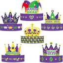 36 Pcs Mardi Gras Crown Kits Carnival Party Paper Hat For Kids Adults Mardi Gras Jester Favors Supplies Decoration