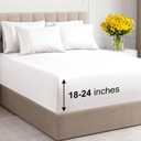 Extra Deep Cal King Sheet Set - 6 Piece Breathable & Cooling Sheets - Hotel Luxury Bedding Set 18-24 Inch Extra Deep Pockets - Easy Fit, Super Soft, Wrinkle Free & Comfy - Antique White, Cal King Size