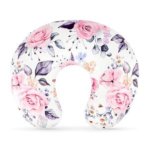 Pea Pod Nursing Pillow Cover for Baby Girl, Stretchy Removable Slipcover for Breastfeeding Pillows, Ultra Soft Comfortable Nursing Pillowcase, Baby Must Have (Pink Floral)