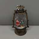 Black Santa Christmas Snow Globes Lantern with 8 Musics Lighted & Timer Glitters USB/Battery Operated African American Christmas Decorations Snowglobe Home Decor for Kid Adult