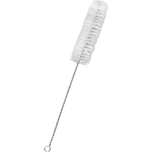 EISCO Nylon Cleaning Brush with Fan-Shaped End, 15" - Twisted Stainless Steel Wire Handle - Ideal for 1.6" - 2" Diameter Glassware, Beakers, Test Tubes, Cylinders, Flasks, Cups, Jars, Vases