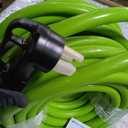 Nilight 100FT 50 Amp RV Extension Cord 250V Heavy Duty 6/3+8/1 Gauge Pure Copper STW Wire UL ETL Listed 4 Prong 14-50P 14-50R Weatherproof Suit for EV Trailer Campers Bright Green