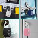 ZHEGE Combination Lock, 4 Digit Combination Padlock Outdoor, School Lock, Gym Locks (Pink)