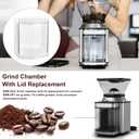 DBM-8GC Grind Chamber With Lid Replacement for Cuisinart DBM-8P1 etc Grinder, Fit Coffee Grinder, Food Processor Replacement Parts, Clear Round Flip Top Design - Dishwasher Safe