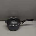 Swiss Diamond Sauce Pan with Lid, Diamond Coated Aluminum Non Stick Sauce Pan with Stainless Steel Handle, Oven & Dishwasher Safe, 8 Inch 3.2 Quart, Grey (Black)