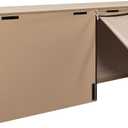 VIVOHOME 8ft Firewood Log Rack Cover, Heavy Duty 600D Oxford, Double Layer Outdoor Weather Resistant Fire Wood Storage Holder Cover with Zipper and Hook Loop Tape, Brown