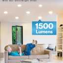Sunco 24 Pack 6 Inch Ultra Thin LED Recessed Ceiling Lights, High Brightness 1500LM, Selectable CCT 2700K/3000K/4000K/5000K/6000K, Dimmable, 14W, Canless with Junction Box