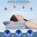 Ultra Pain Relief Cooling Pillow for Neck Support, Adjustable Cervical Pillow Cozy Sleeping, Odorless Ergonomic Contour Memory Foam Pillows, Orthopedic Bed Pillow for Side Back Stomach Sleeper