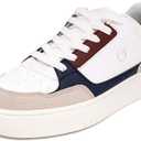 Nautica Womens Lace-Up Fashion Sneakers  Low-Top Casual Walking & Tennis Shoes with Platform or Regular Heel (9.5, Red White Blue-nachez)