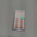 BTArtbox Press On Nails Short - Lamp-Curable Sparkly Almond Press On Nails with Glue for Women, Semi-Transparent Soft Gel Glue On Nails in 16 Sizes - 32 Stick On Nails Kit, Citrine Glow